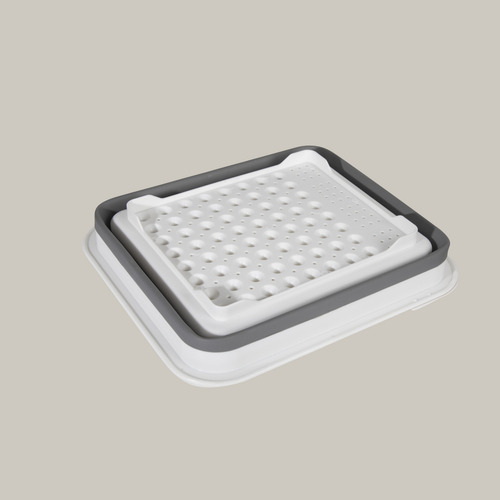 Escurridor Seca Platos Plegable Blanco Áncora Gris