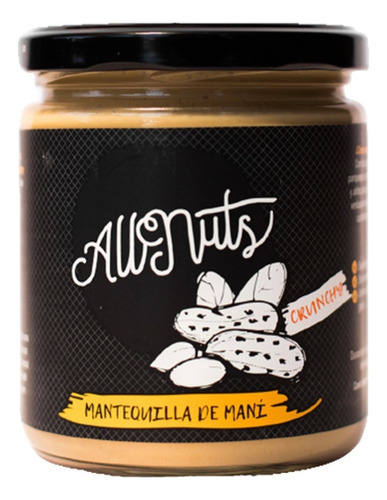 Mantequilla De Maní Tostado Crunchy 450 Grs 100% Natural