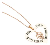 Comprar Cadena Cadenita Collar Datos Nacimiento Bebé Regalo Madres