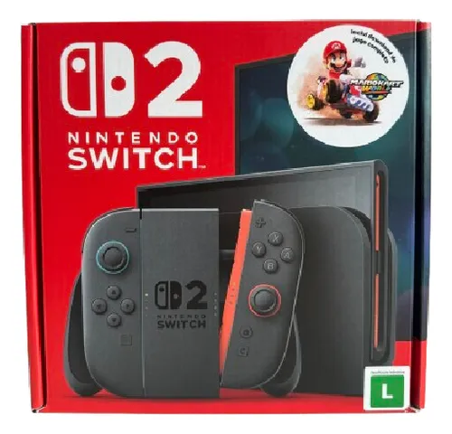 Nintendo Switch 2 + Bundle Mario Kart - Pronta Entrega Br Preto