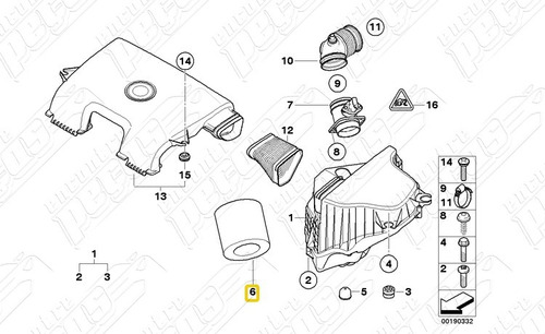 Filtro De Ar Bmw E81 118i 2006 Original