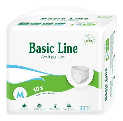 Pañales para adultos Nateen Basic Mediano x 10 u