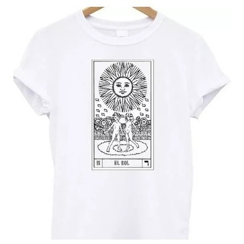 Remera Carta Tarot El Sol Exclusivo Para Adultos Y Niños