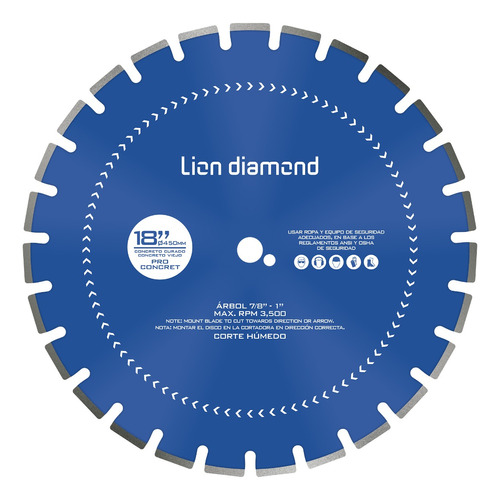 Disco Diamantado Lion Diamond Pro Concret 18 Pulgadas