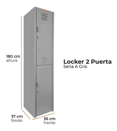Locker Metálico 2 Puertas Envío Gratis En Cdmx Casillero S A
