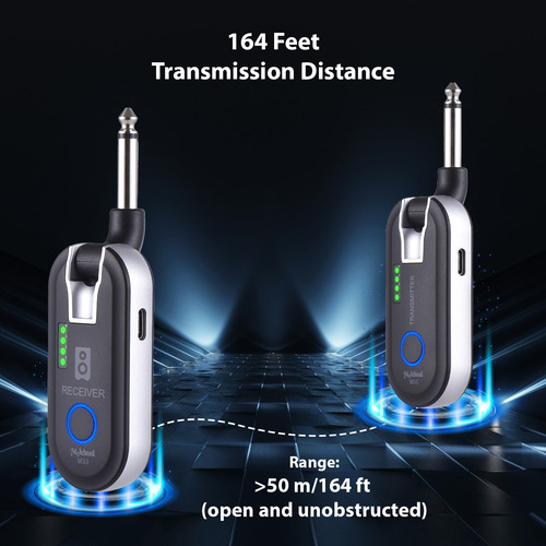 Sistema Inalámbrico Para Guitarra, 2,4 G, Recargable, 230 Gr