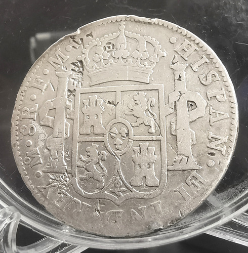 Moneda Original De Plata 8r Carlos Iiii 1792 Con Chops Mark