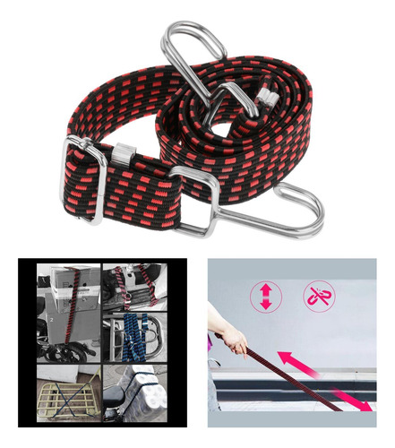 Cordón Elástico De Látex Carros De Mano Correa Rojo 2m