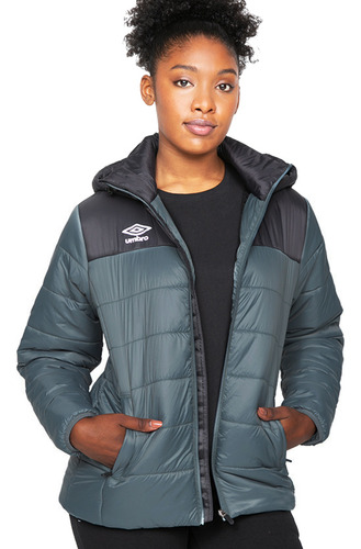 Campera Umbro C/ Capucha Abrigo Impermeable P/ Dama - El Rey