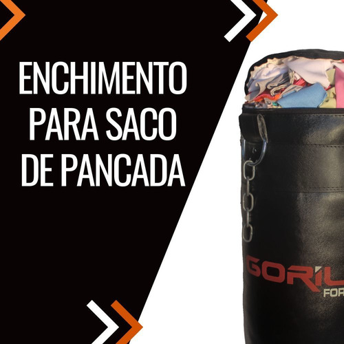 Retalhos Enchimento Para Saco De Pancadas Almofada 10 Kg Cor Preto