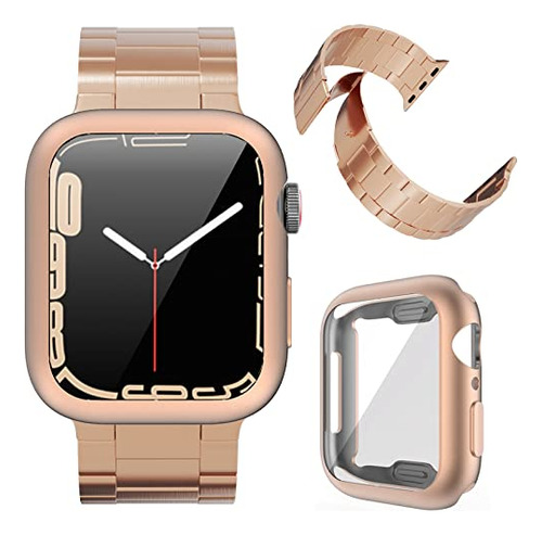 Miimall Compatible Para Apple Watch 44mm Band Con Case Matte