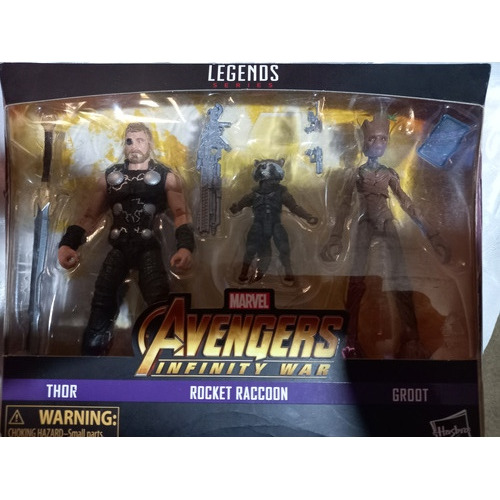 Marvel Legends Avengers Thor, Rocket Y Groot (Usado)