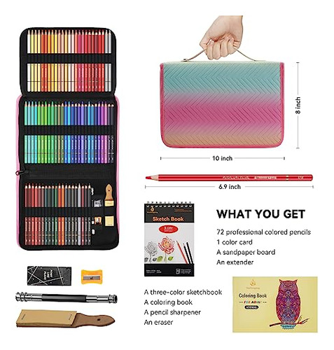 Juego De Lápices De Colores De 72 Colores Profesionales