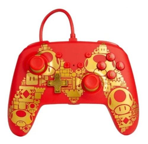 Control Nintendo Switch Power A Cableado - Mario Golden