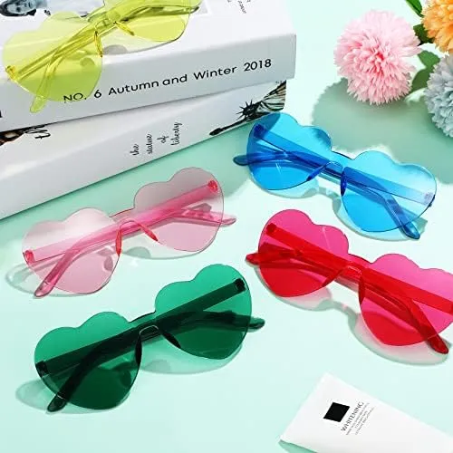 48 Pares De Gafas De Sol De Corazón Gafas Sin Marco En Forma