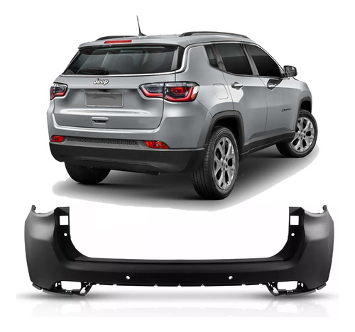 Parachoque Traseiro Jeep Compass 2017 2022 Furo Sensor Novo