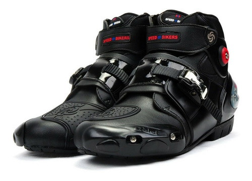 Botas Proteccion Par Moto Speed Talla 40 - 40 1/2 Caña Media