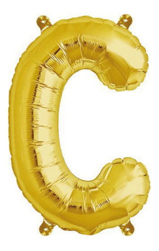 Imagen 1 de 2 de Globo Metálico Dorado Letras 16 Pulgadas