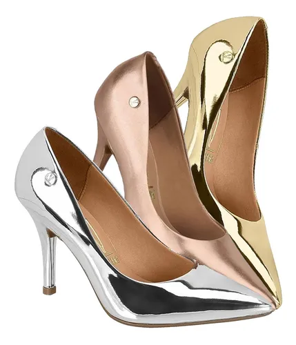 Scarpin 2025 metalizado vizzano