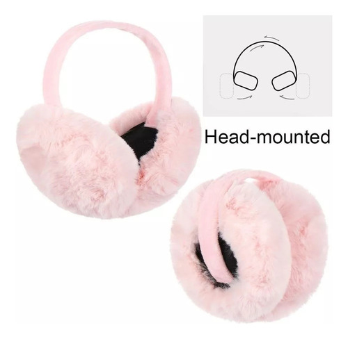 . Orejeras For Mujer, De Peluche De Esquí De Color Sólido