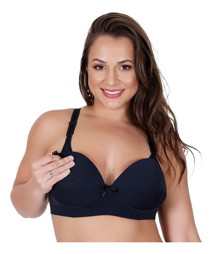 Kit Com 3 Sutiãs Amamentação Plus Size Bojo  - 50 / 52 / 54