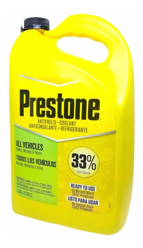 Prestone Antifreeze/ Coolant Refrigerante 33% Mezcla Precisa