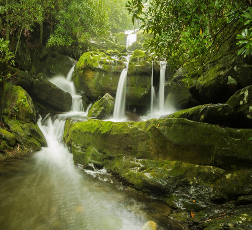 Papel De Parede Auto Adesivo Cachoeira Lago Natureza Gg166