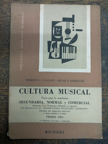 Cultura Musical * Primer Año * Oscar Bareilles * Ricordi *