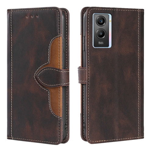 Funda De Poliuretano Stitching Skin Feel Para Vivo Y55s 5g