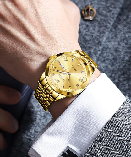 Reloj Pulsera Olevs De Oro Para Hombre