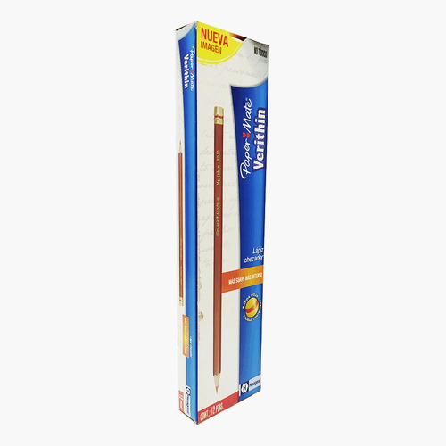 Lapiz Checador Paper Mate Verithin Rojo Hexagonal 12 Pzs