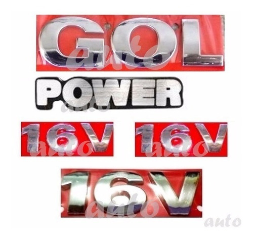 Emblema Gol Power 16v + Lateral 16v - G3 Geração 3 - 00 À 05