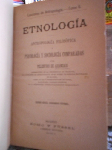 Etnología Antropología Filosófica Y Psicología Y Sociología
