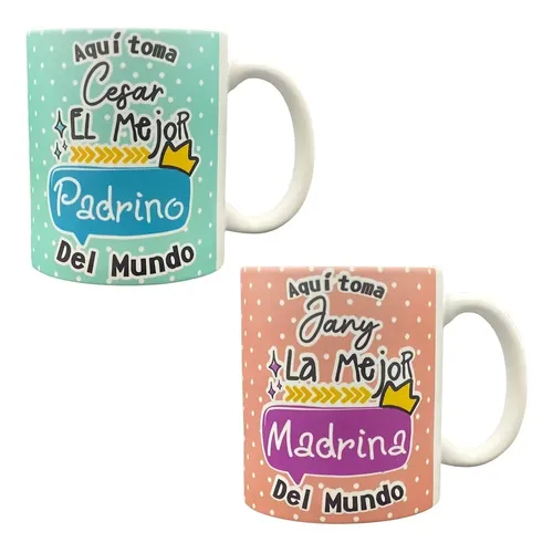 Taza Personalizada Para Padrino – Sigue Así! – 330 Ml – Regalo Original Divertido – Cerámica Apta Para Microondas Y Lavavajillas – MUGFFINS