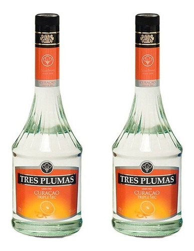 Licor Tres Plumas Curazao Triple Sec X750cc X2 Unidades