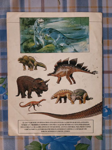 Album Figuritas El Gran Album De Los Dinosaurios Anteojito (Usado)