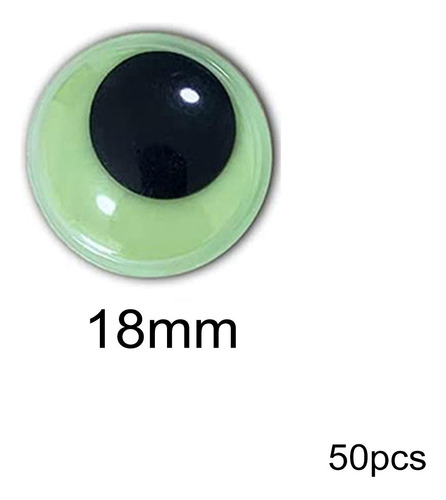 4 Adesivo De Olhos Que Brilha No Escuro, 18mm 50 Unidades