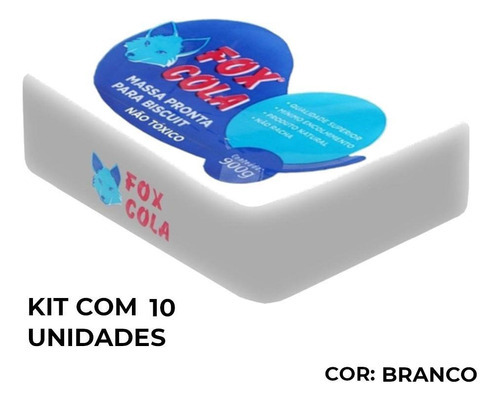 Biscuit Fox White Ready Dough, 900 g, kit de manualidades, 10