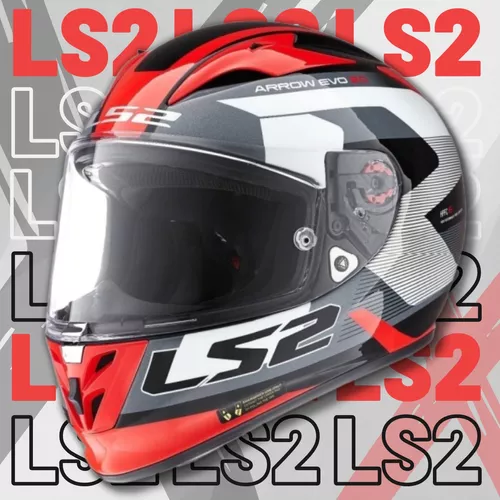 Casco LS2 FF323 ARROW R EVO COMPETE Negro Blanco Rojo + Pinlock