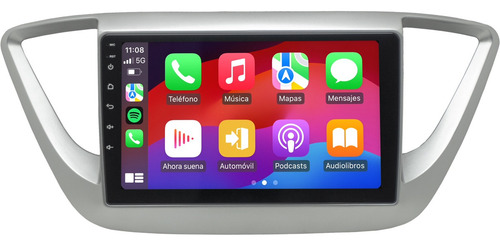 Estereo Hyundai Accent 2018 A 2022 Carplay Android 2 32gb Color Gris