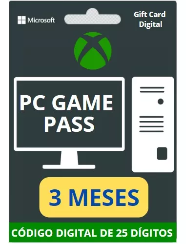 XBOX Game Pass para PC por 3 Meses, Microsoft - Código Digital