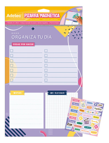 Pizarra Magnética Planner Diseño Organiza Tu Dia