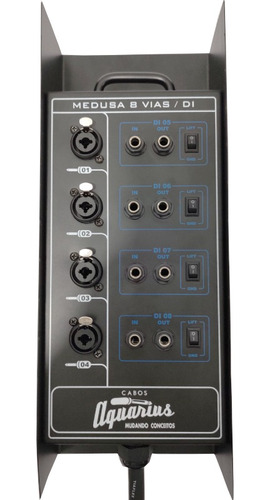 Medusa 8 Vias Com 4 Direct Box Cabos Aquarius - 25 Metros