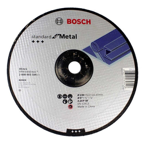 Disco De Desbaste Para Metal 230mm Gr 24 - Bosch 2608603184