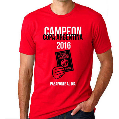 Remera River Pasaporte Al Dia 100% Algodón Calidad Premium