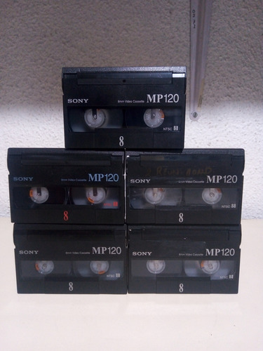 5 Cassette 120 Minutos Sony 8 Mm Usado (Usado)