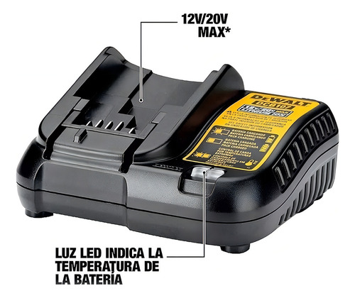 Cargador P/baterías 12v/20v Max Lithium Ion Dcb107 Dewalt