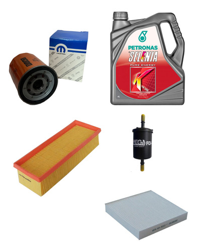 Kit De 4 Filtros P/fiat Mobi Easy Way 1.0 +selenia Sint 5w30