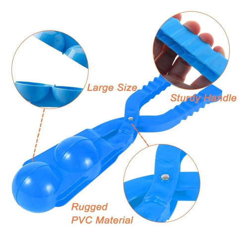 Pinza Plastica Para Hacer Bola De Nieve Forma De 2 Bolas Rojo