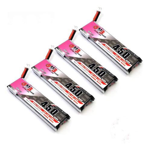 Gnb 4pcs 450mah 1s Hv Lipo Bateria Jst-ph 2.0 3.8v 80c Power